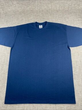 Big and tall mens 3XL Tall in navy blue tee heavy weight